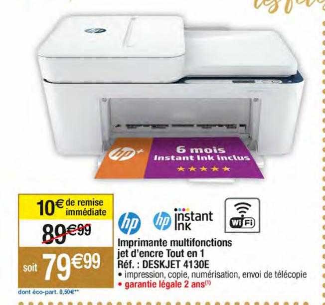 imprimante multifonctions jet d'encre tout en 1 hp