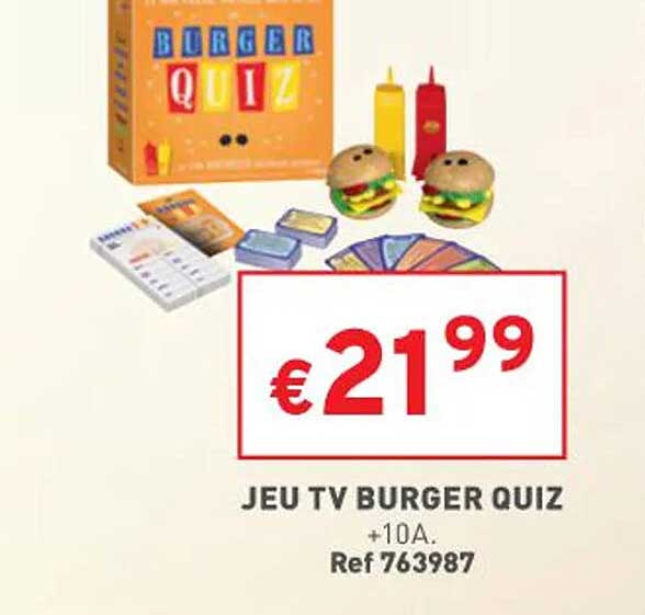 jeu tv burger quiz