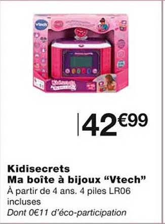 kidisecrets ma boîte à bijoux "vtech"