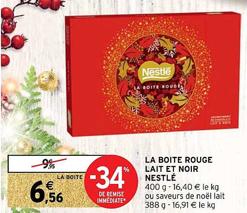 La Boîte Rouge Lait Et Noir Nestlé