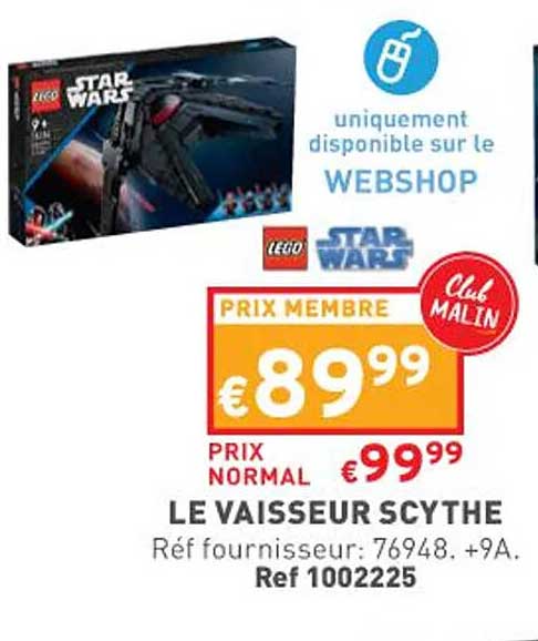 le vaisseur scythe lego star wars