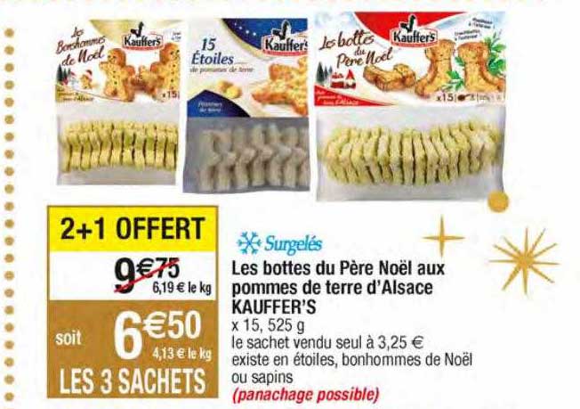 les bottes du père noël aux pommes de terre d'alsace kauffer's