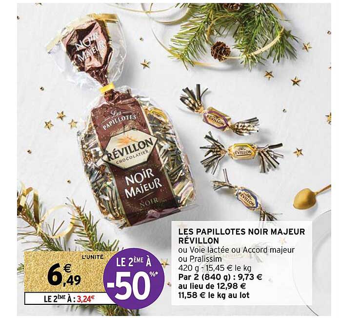 les papillotes noir majeur révillon