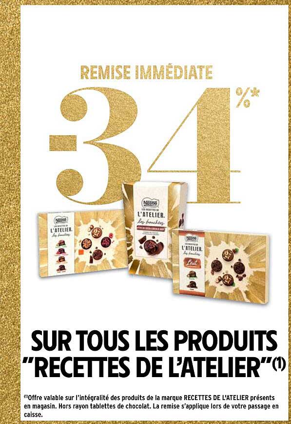 les produits "recettes de l'atelier"