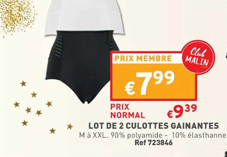lot de 2 culottes gainantes
