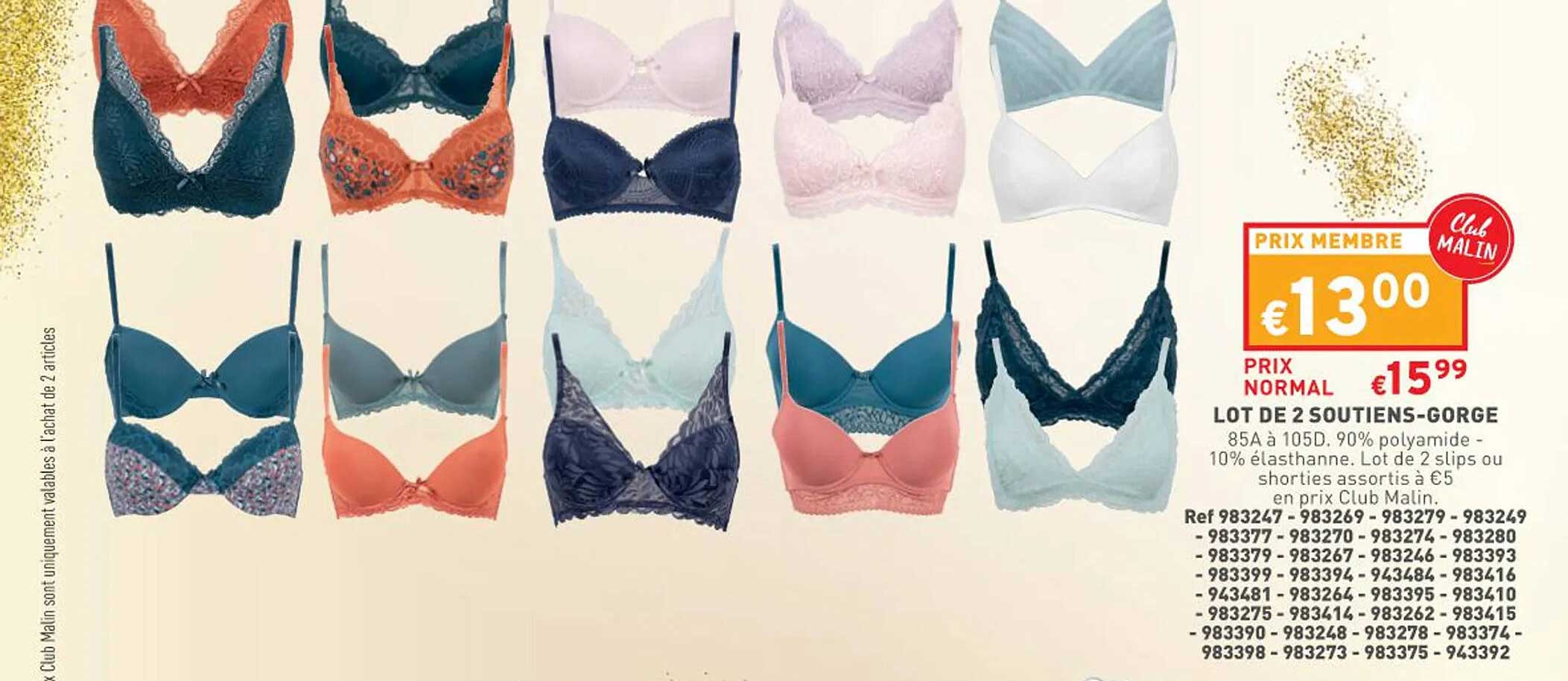 lot de 2 soutiens-gorge