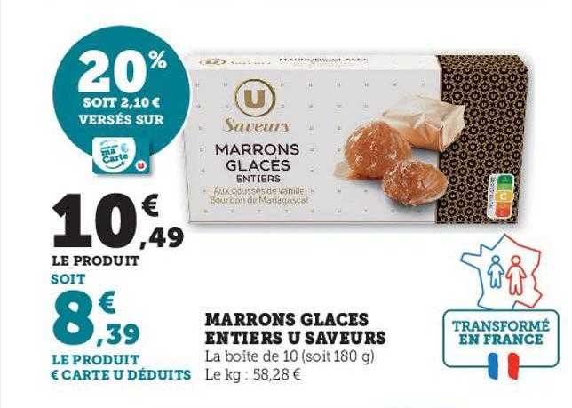 Marrons Glacés Entiers U Saveurs