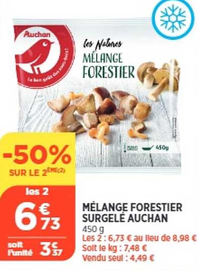 mélange forestier surgelé auchan