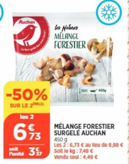 mélange forestier surgelé auchan