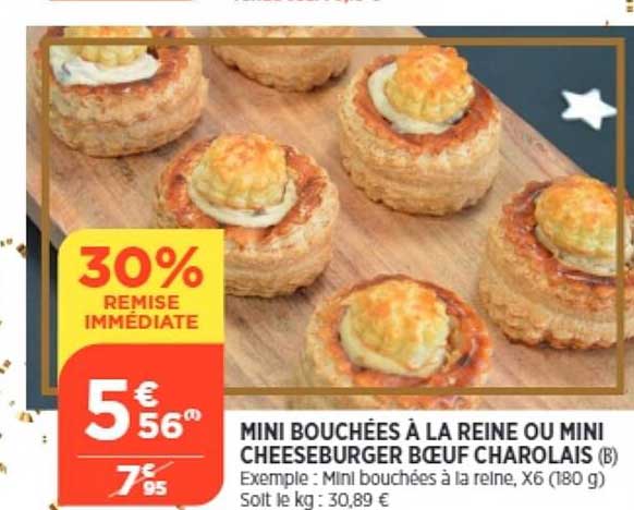 Mini Bouchées à La Reine Ou Mini Cheeseburger Bœuf Charolais