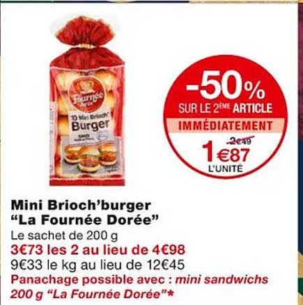 mini brioch'burger "la fournée dorée"