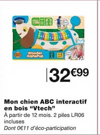 mon chien abc interactif en bois "vtech"
