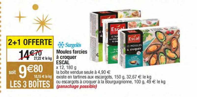 moules farcies à croquer escal