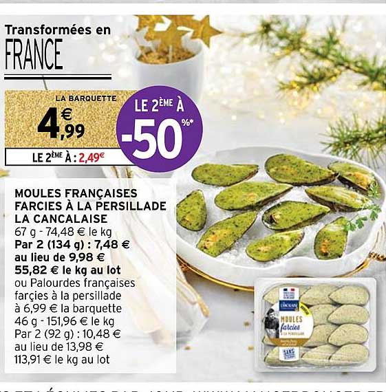 moules françaises farcies à la persillade la cancalaise