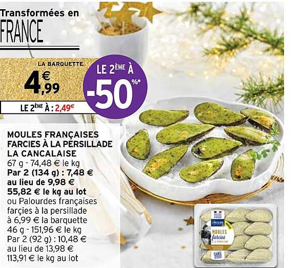 moules françaises farcies à la persillade la cancalaises