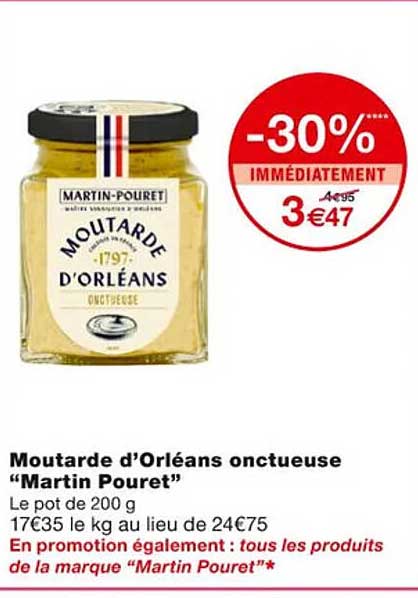 moutarde d'orléans onctueuse "martin pouret"