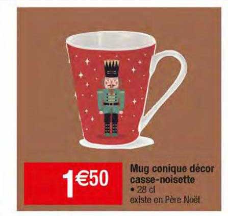 mug conique décor casse-noisette