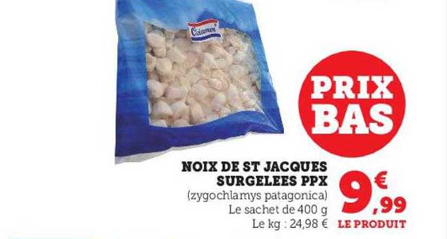 noix de st jacques surgelées ppx