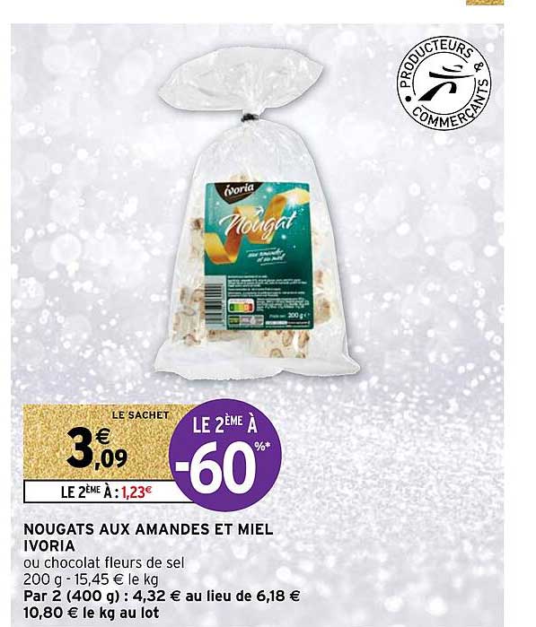 nougats aux amandes et miel ivoria