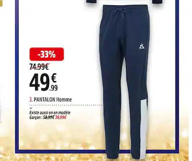 pantalon homme le coq sportif