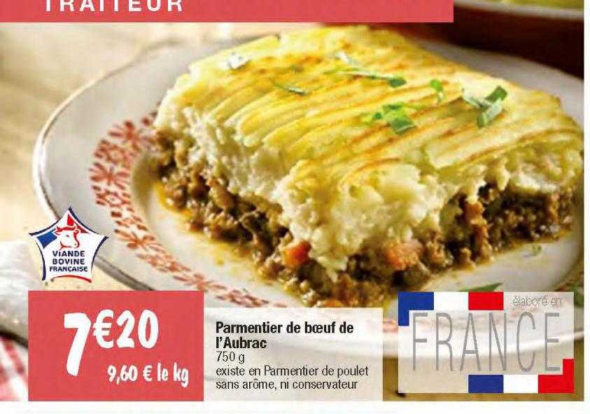 parmentier de bœuf de l'aubrac