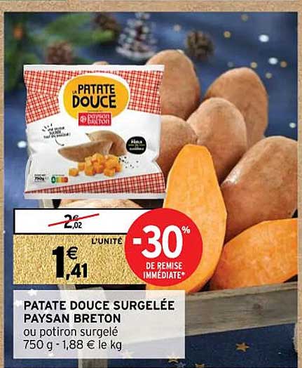 patate douce surgelée paysan breton