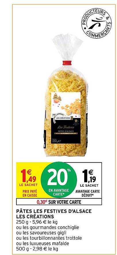 pâtes les festives d'alsace les créations