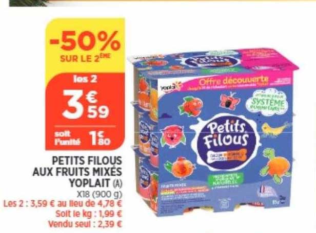 Petits Filous Aux Fruits Mixés Yoplait