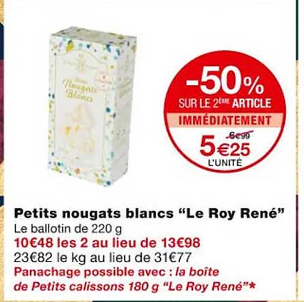 Petits Nougats Blancs "le Roy René"