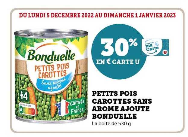 petits pois carottes sans arôme ajouté bonduelle