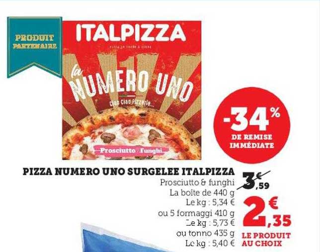 pizza numéro uno surgelée italpizza