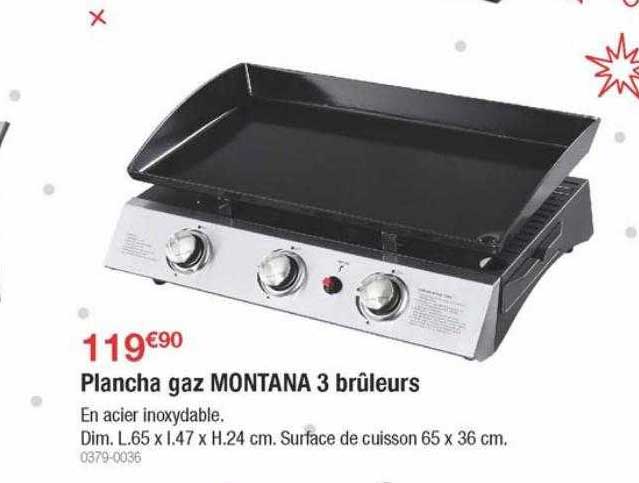 plancha gaz montana 3 brûleurs