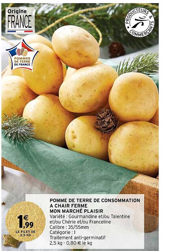 Pomme De Terre De Consommation à Chair Ferme Mon Marché Plaisir