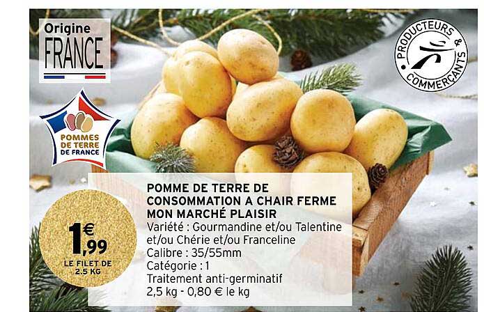 pomme de terre de consommation à chair ferme mon marché plaisir