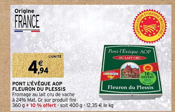 pont l'évêque aop fleuron du plessis