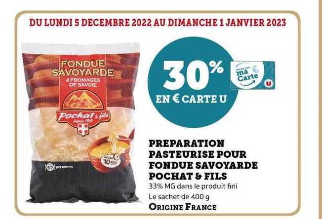 préparation pasteurisé pour fondue savoyarde pochat & fils