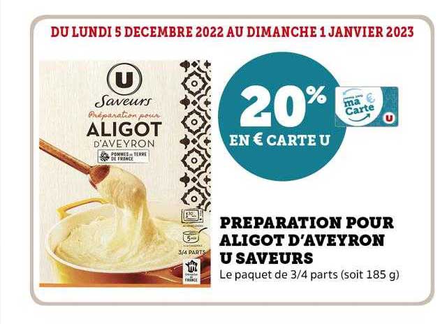 Préparation Pour Aligot D'aveyron U Saveurs