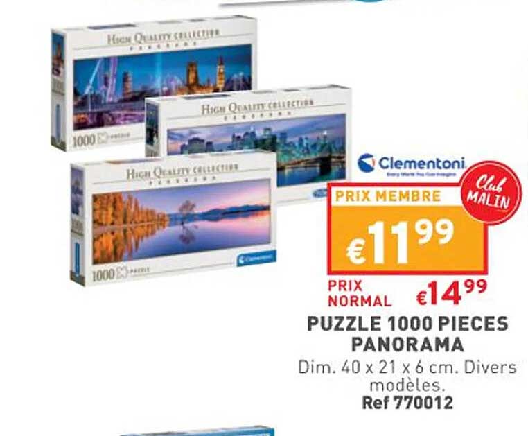 Puzzle 1000 Pièces Panorama Clementoni