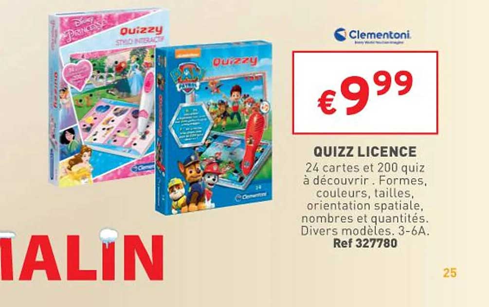 Quizz Licence Clementoni