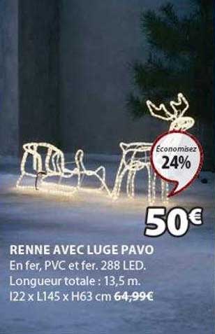 renne avec luge pavo