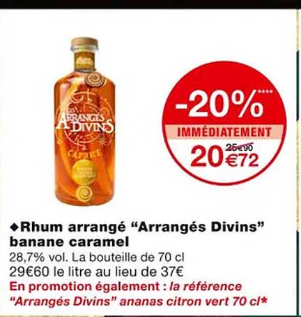 rhum arranghé "arrangés divins" banane caramel