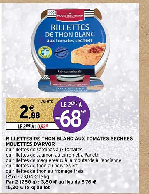 rillettes de thon blanc aux tomates séchées mouettes d'arvor