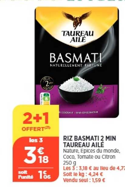 riz basmati 2 min taureau ailé