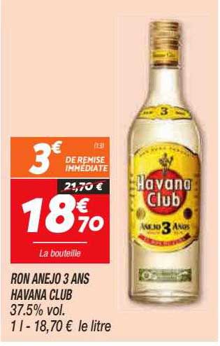 ron anejo 3 ans havana club
