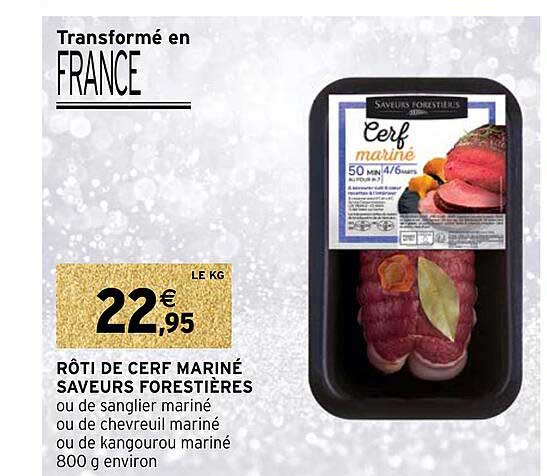 rôti de cerf mariné saveurs forestières