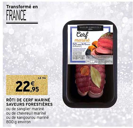 rôti de cerf mariné saveurs forestières