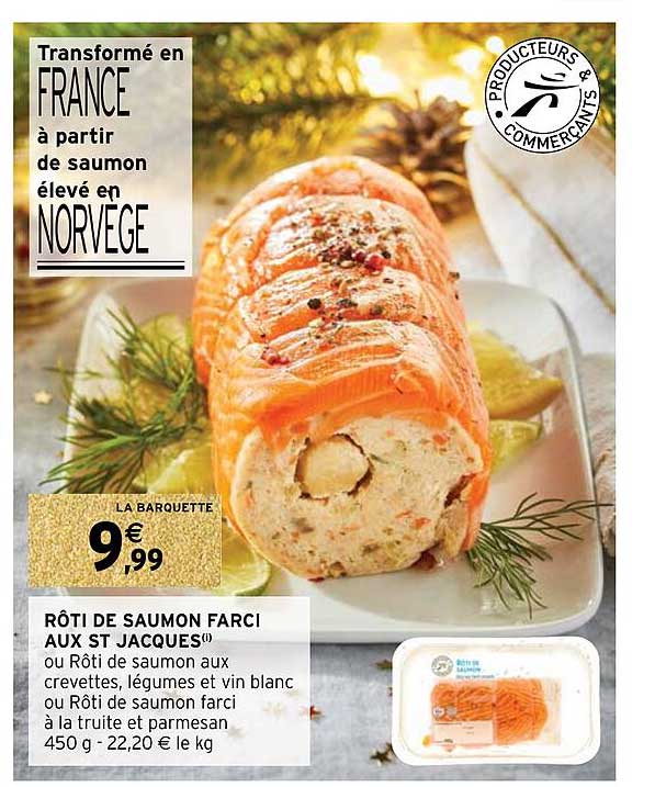 rôti de saumon farci aux st jacques