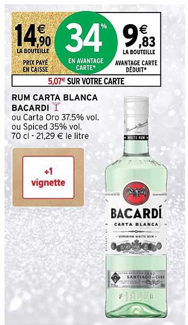 rum carta blanca bacardi