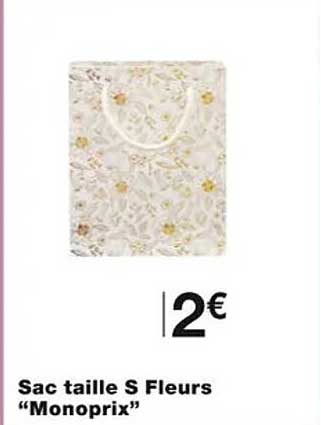Sac Taille S Fleurs "monoprix"