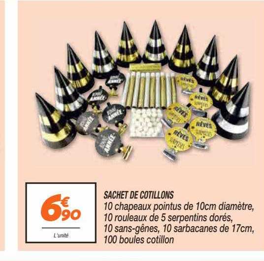 sachet de cotillons